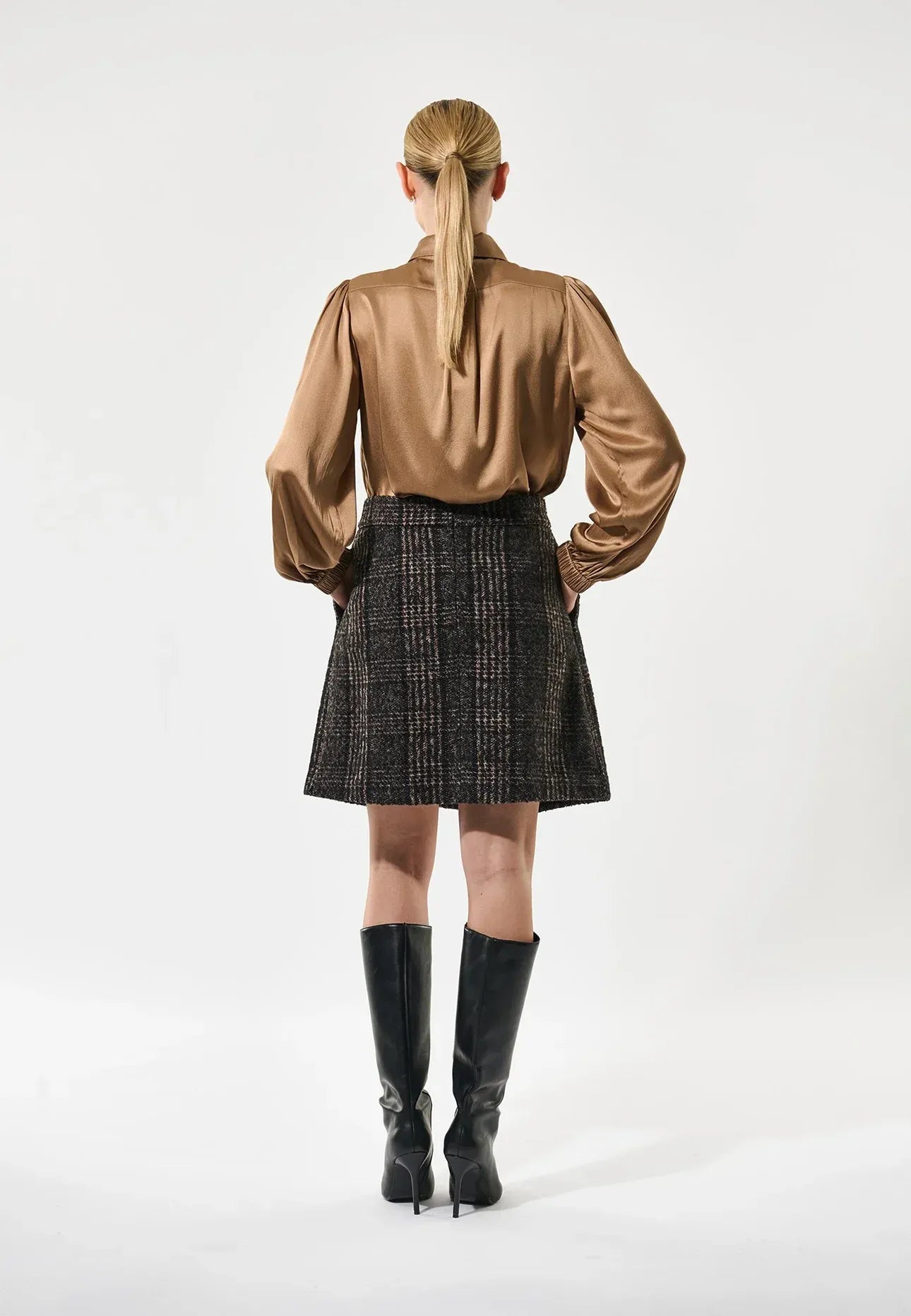 Black Check Skirt