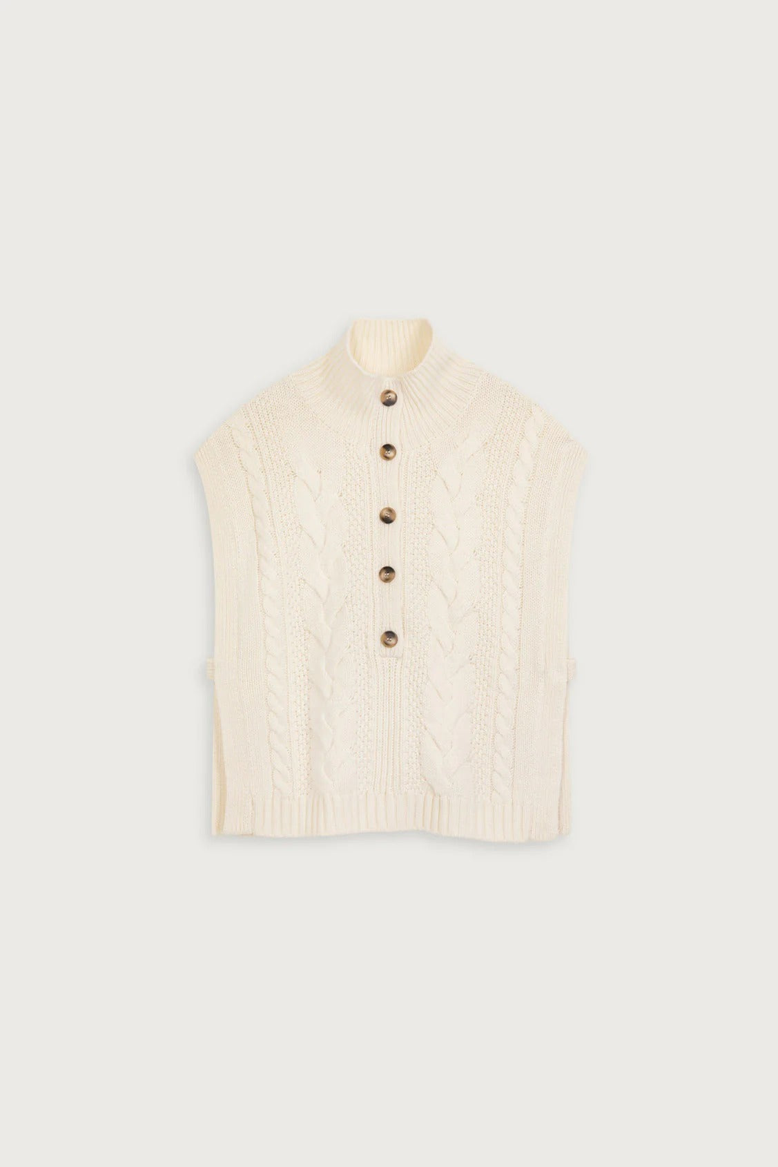 White Cable Sleeveless Knit