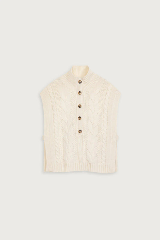 White Cable Sleeveless Knit
