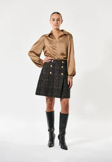 Black Check Skirt